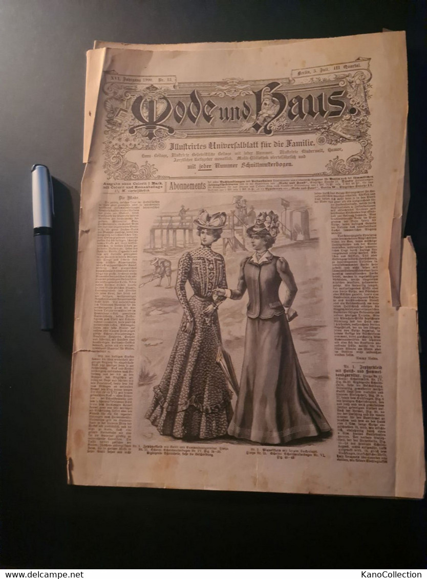 Mode Und Haus – Illustrirtes Universalblatt Für Die Familie, Berlin, 16. Jahrgang, Nr. 13, 3. Juli 1900, 8 Seiten - Fashion