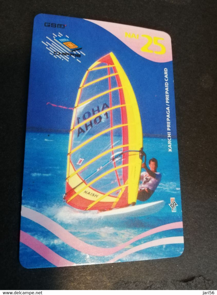 BONAIRE  NAF 25,- SURFERS GSM/CHIPPIE  Fine Used Card   **4837** - Antilles (Netherlands)