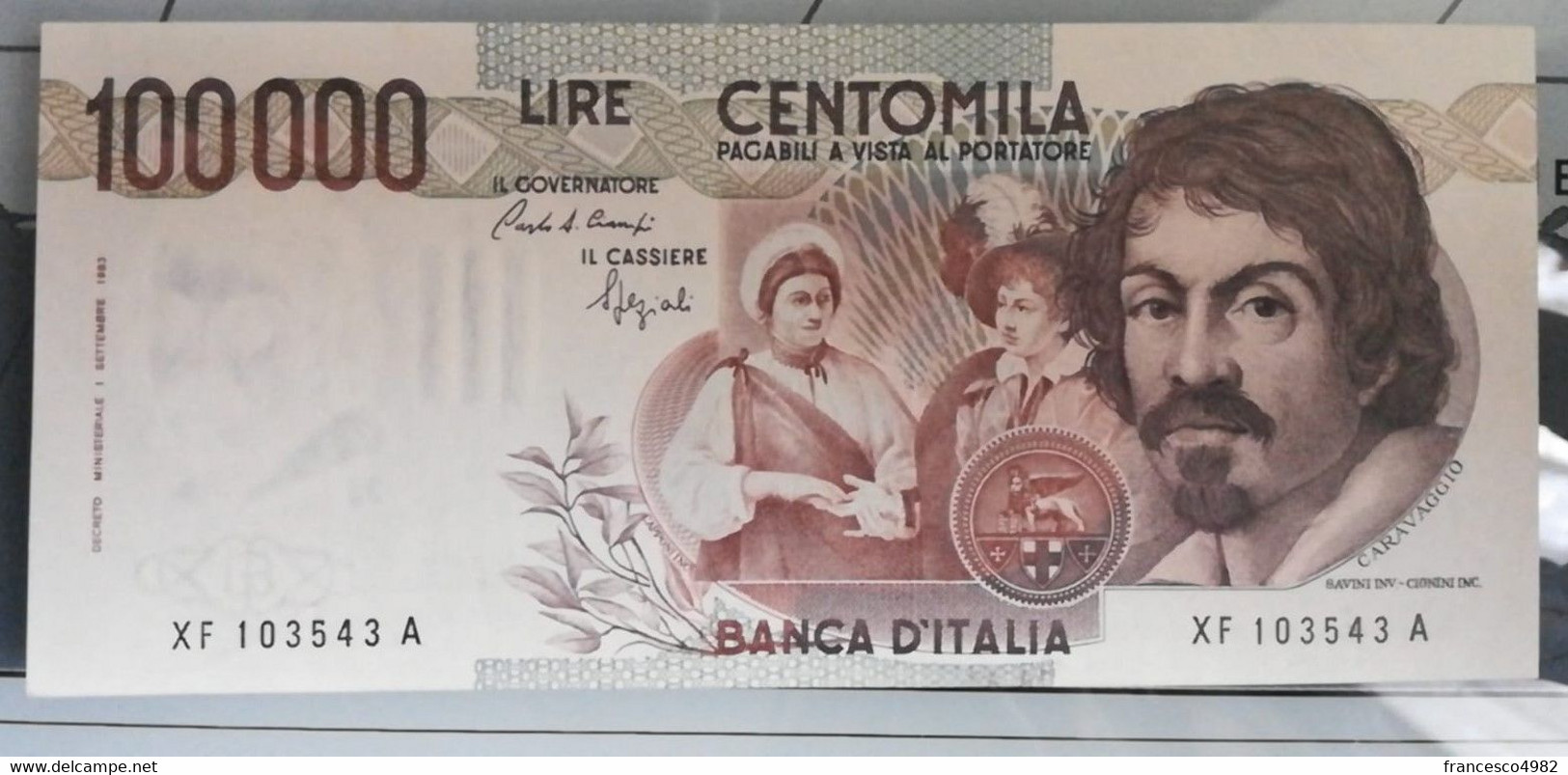 ITALY - P.110bX – 100.000 LIRE 1983 XF/aUNC, Serie Sostitutiva XF A - RARA - 100.000 Lire