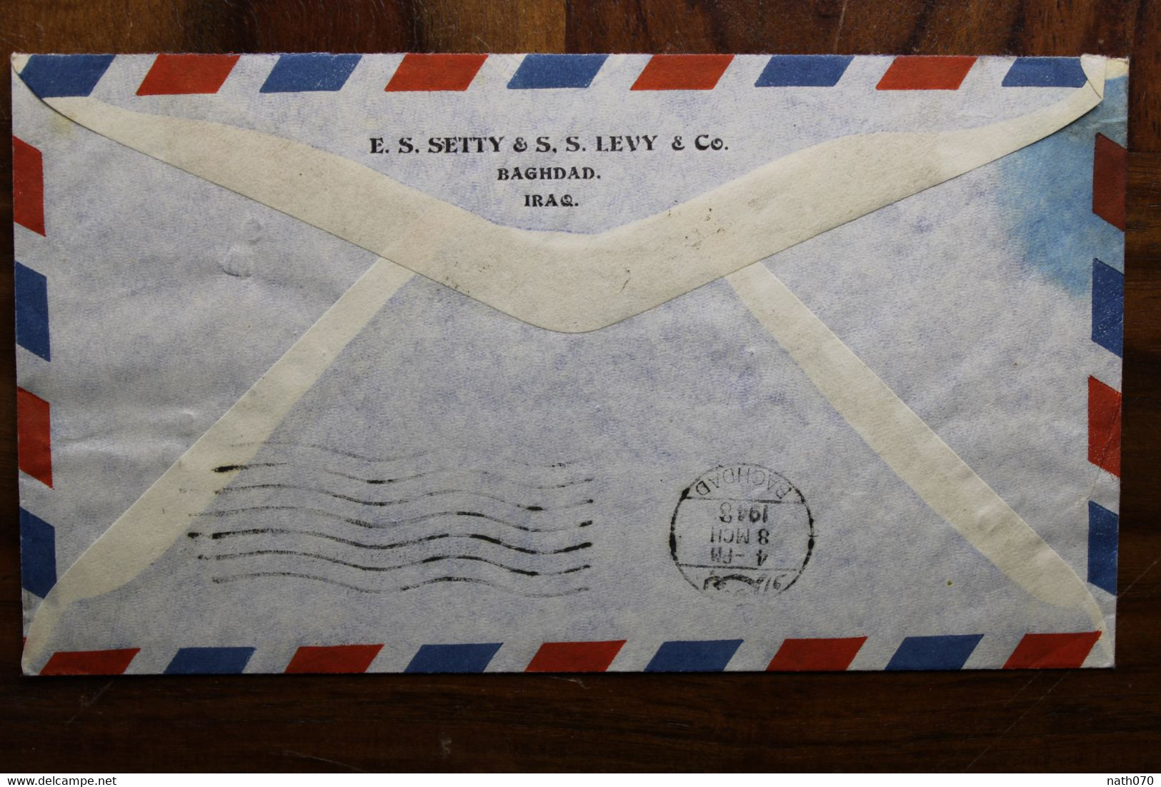 1945 Iraq Air Mail Cover Enveloppe Irak Tchecoslovaquie Tschechoslowakei Kraslice Par Avion Czechoslovakia - Iraq