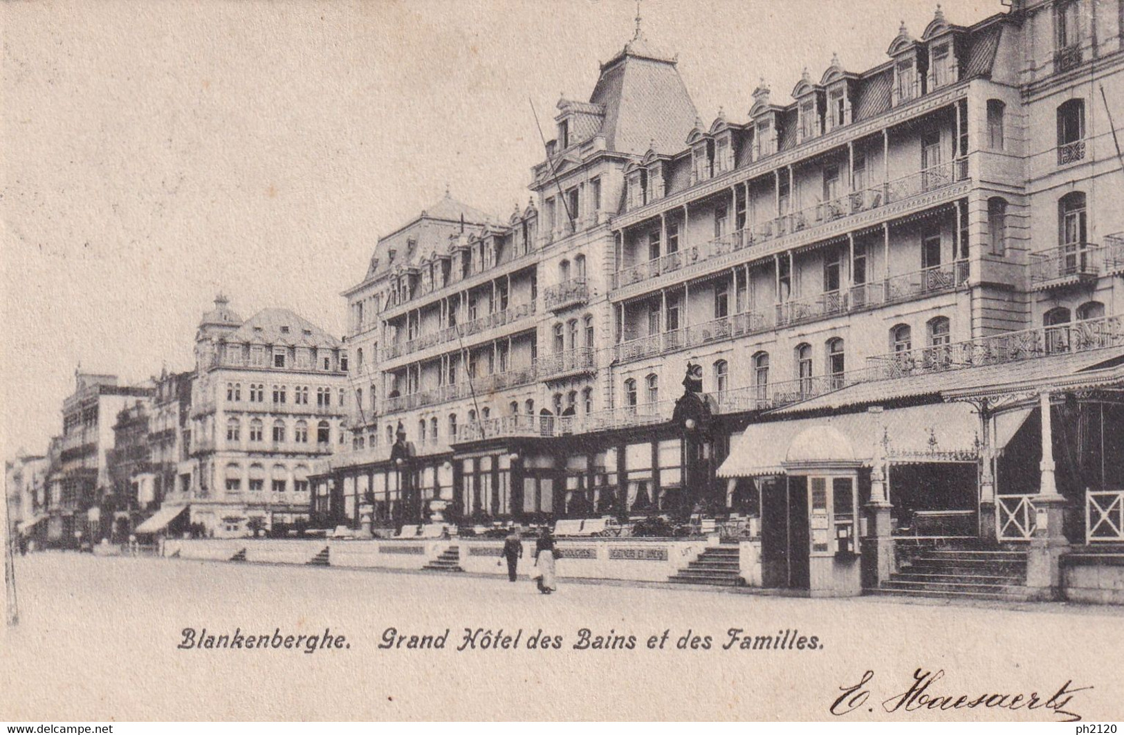 Grand Hôtel Des Bains Timbre De 1905 - Blankenberge