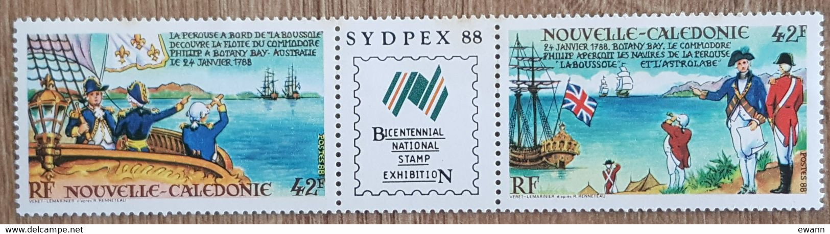 Nouvelle Calédonie - YT N°561A - Rencontre à Botany Bay De La Pérouse Et Du Commodore Phillip - 1988 - Neuf - Ongebruikt