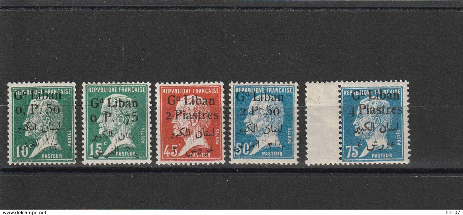 Grand Liban N° 39/44** - Unused Stamps