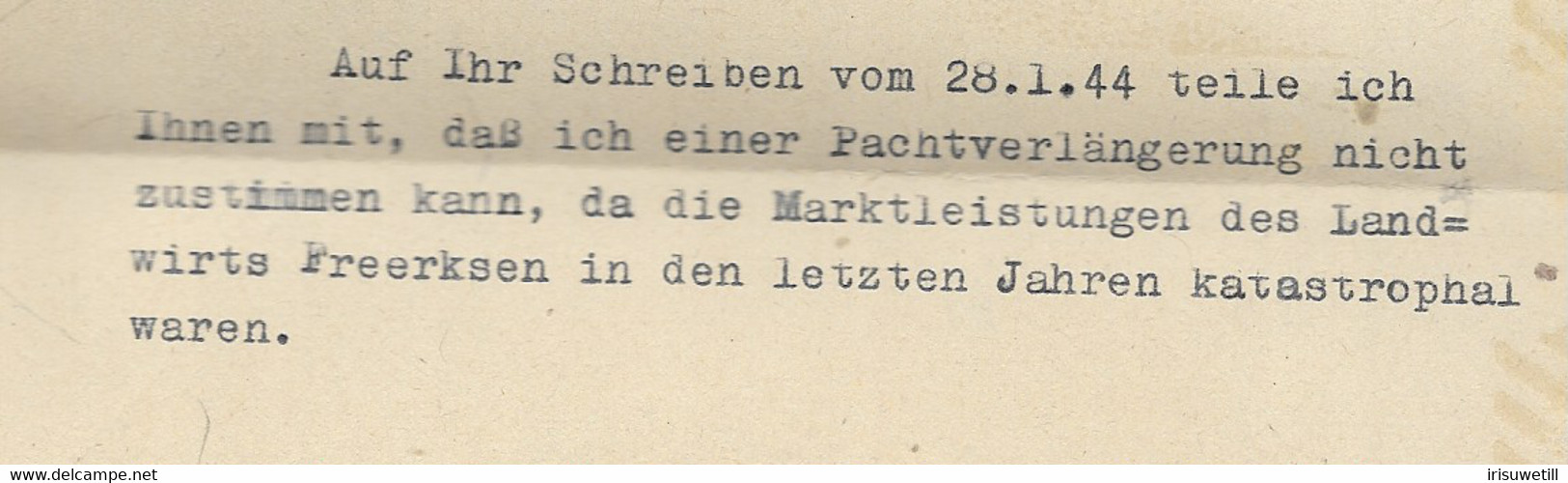 DR Faltbrief Reichsnährstand Norden - Nach Pewsum - Militaria