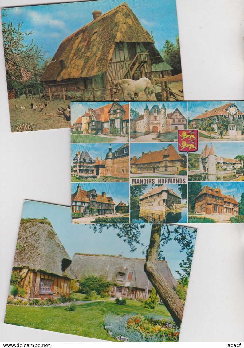 Lot De 135 CPM Chaumières Et Manoirs Normands - - 100 - 499 Postales