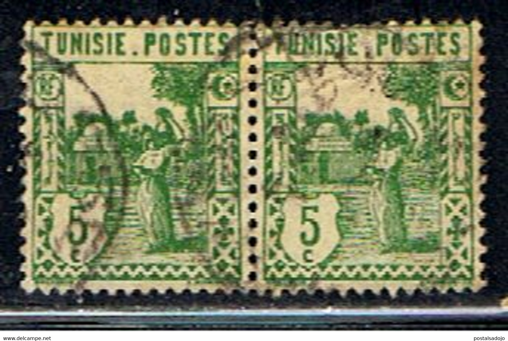 TUNISIE 225 // YVERT 123X2 // 1926-28 - Used Stamps