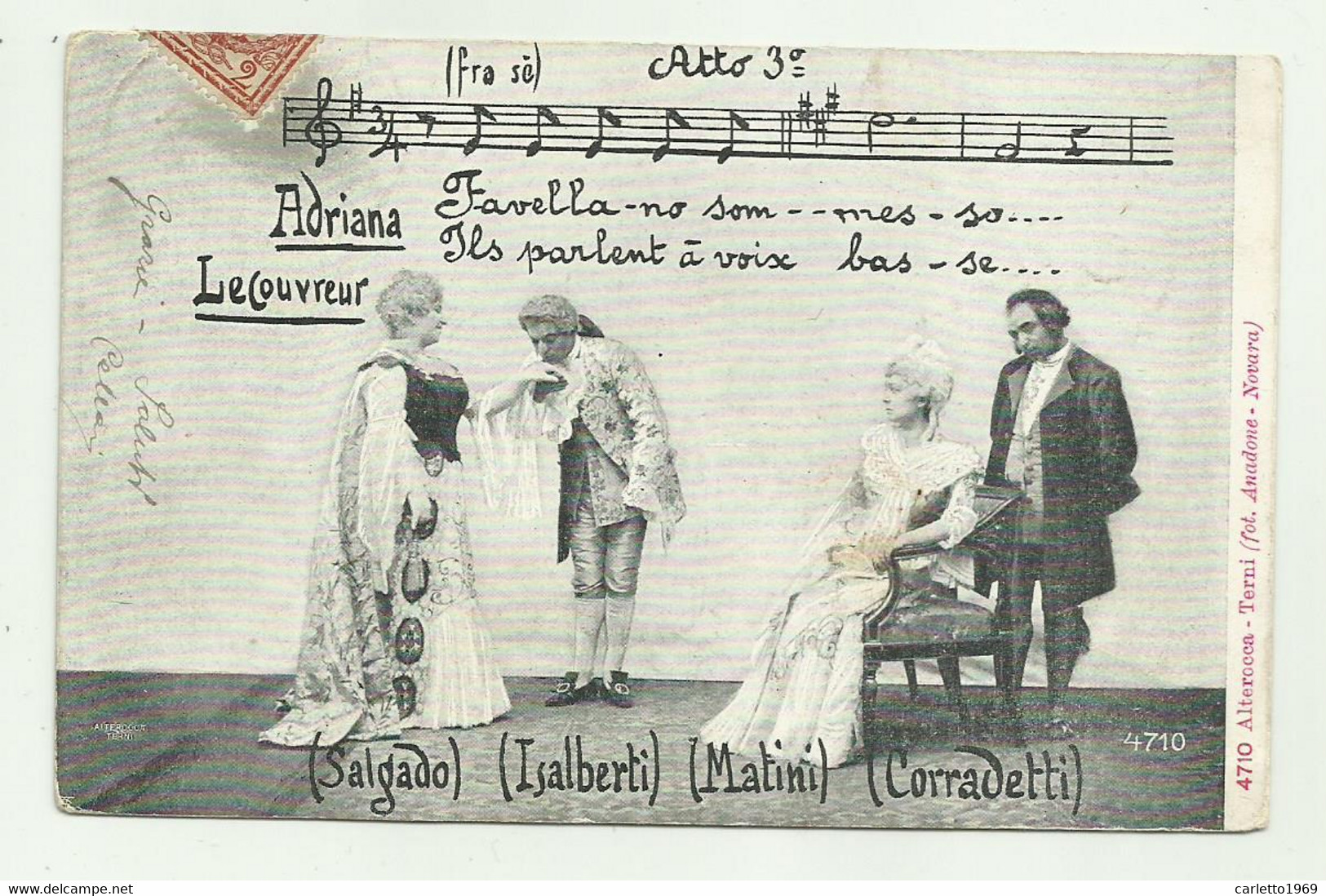 OPERA - ADRIANA LECOUVREUR 1904 VIAGGIATA - FP - Opera