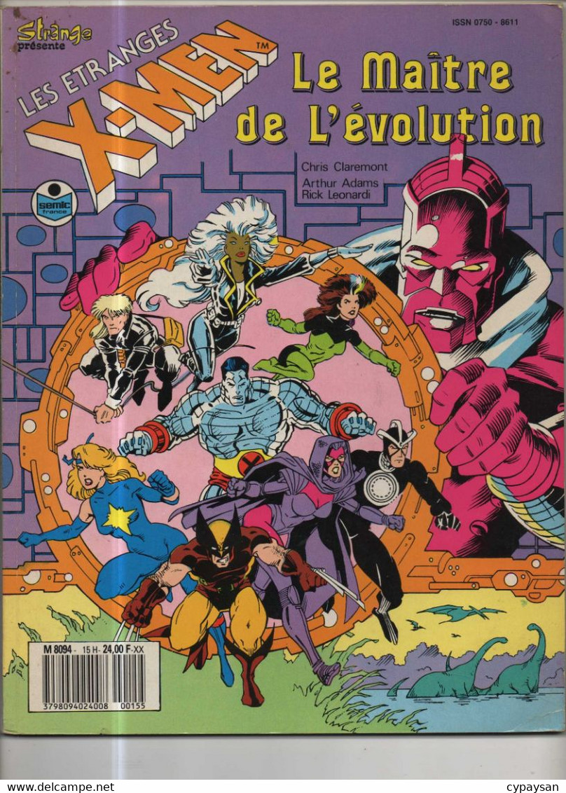 X-Men X Men 15 Le Maître De L'evolution EO BE Semic 01/1989  (BI4) - X-Men
