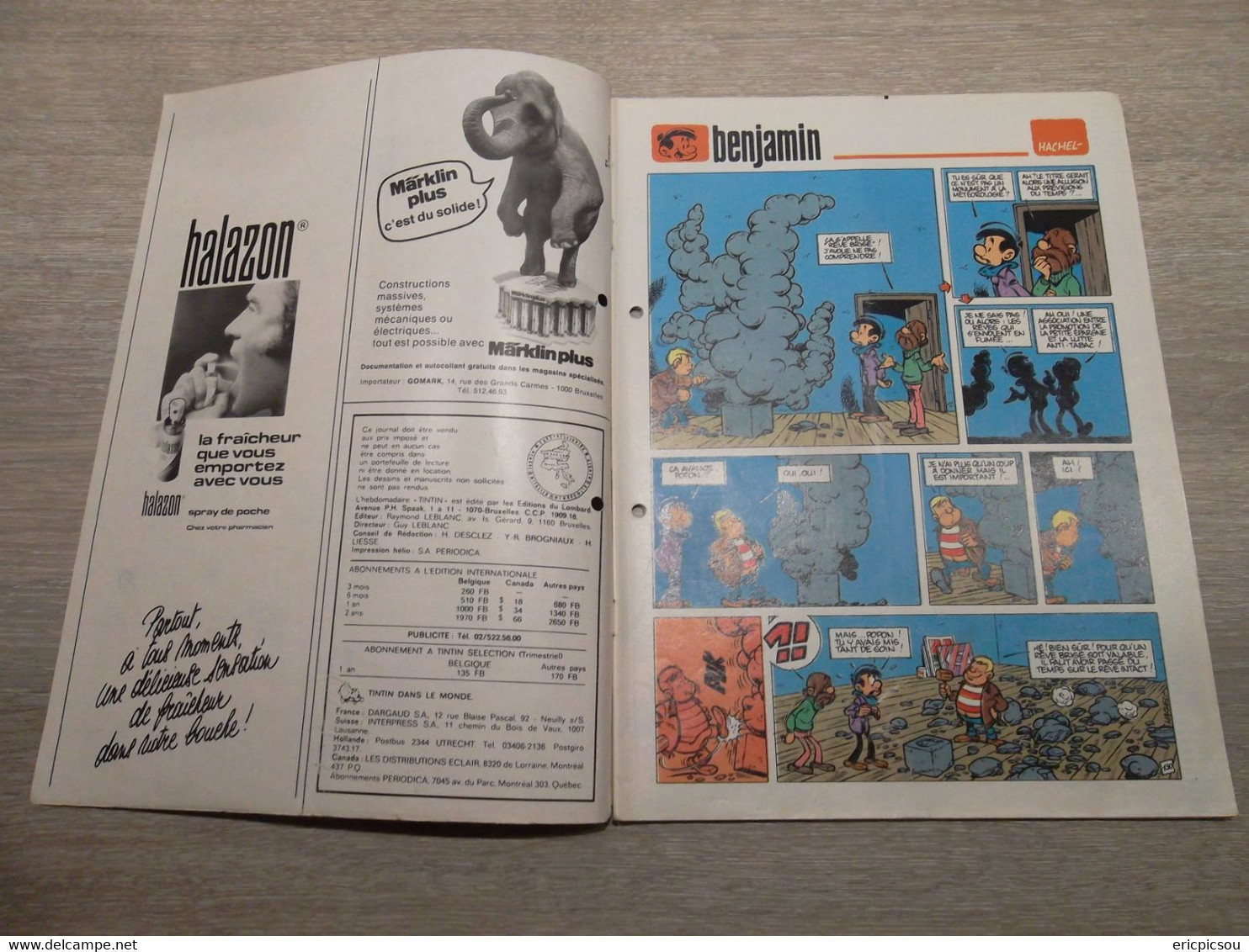 Tintin ( Magazine L'hebdomadaire ) 1974 N°47 - Tintin
