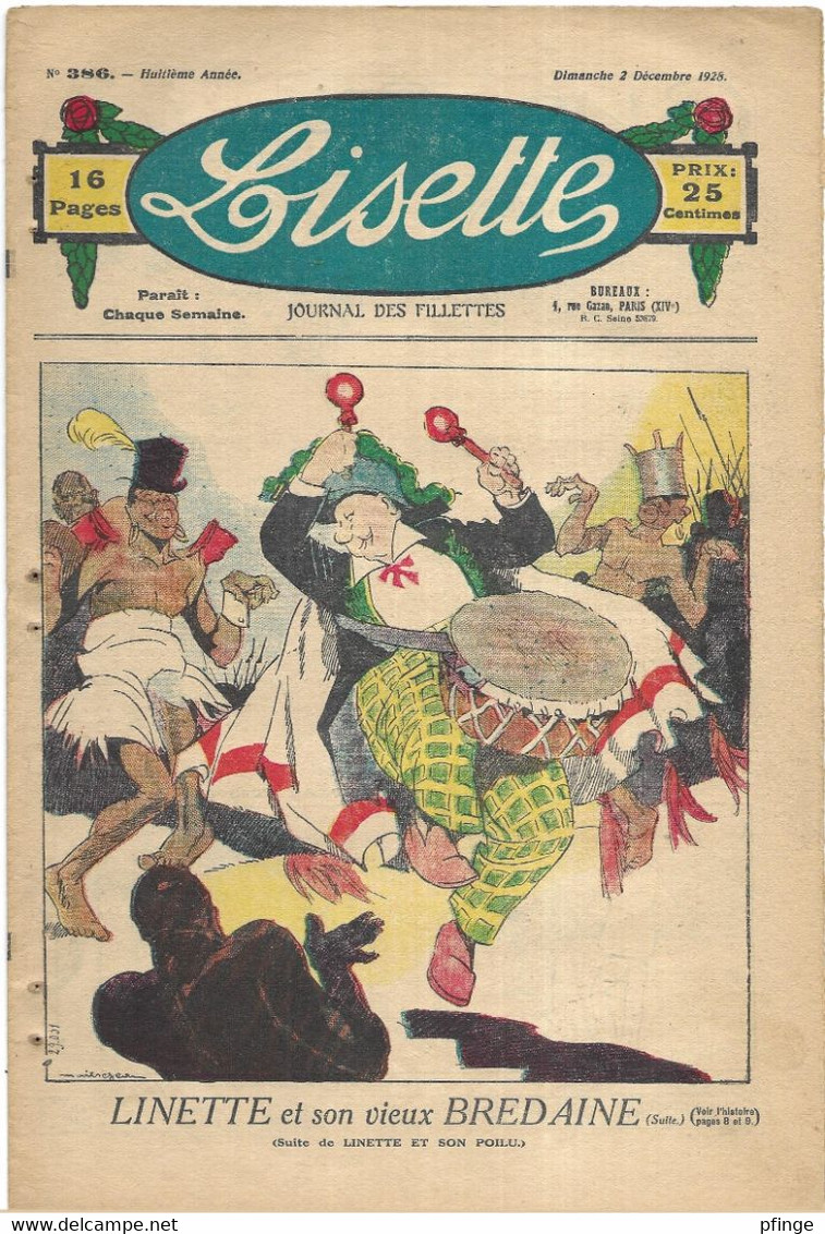 Lisette N°386 Du 2 Décembre 1928 - Lisette