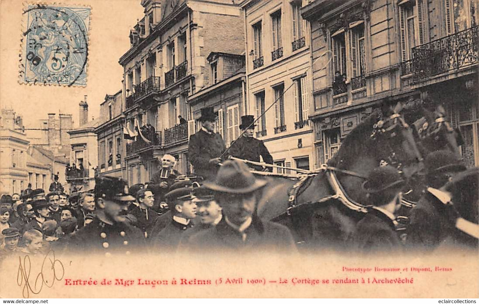 Reims          51         Entrée De Mgr Luçon       Le Cortège    (voir Scan) - Reims