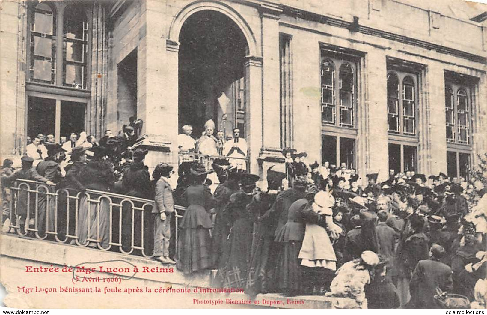 Reims          51         Entrée De Mgr Luçon       Bénissant La Foule             - Défaut -   (voir Scan) - Reims