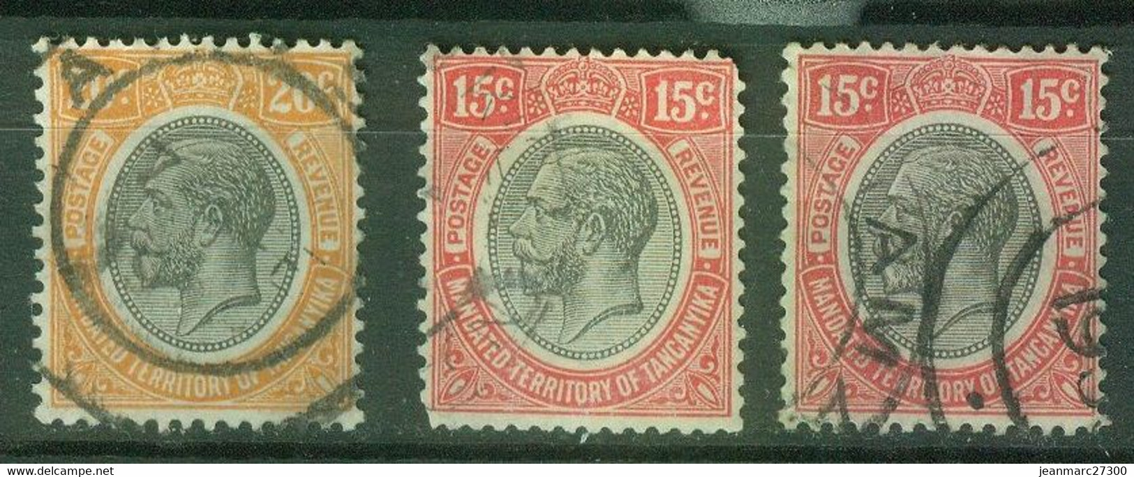 Tanganyika -  Mandat Britannique (1922-1931) 1926 YT N°27 X2 Et 28 - Sonstige & Ohne Zuordnung