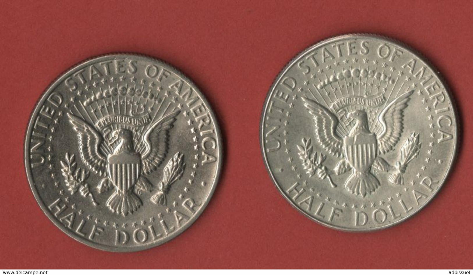 1/2 DOLLAR KENNEDY 1967 + 1/2 DOLLAR KENNEDY 1974 (voir Description) - 1964-…: Kennedy