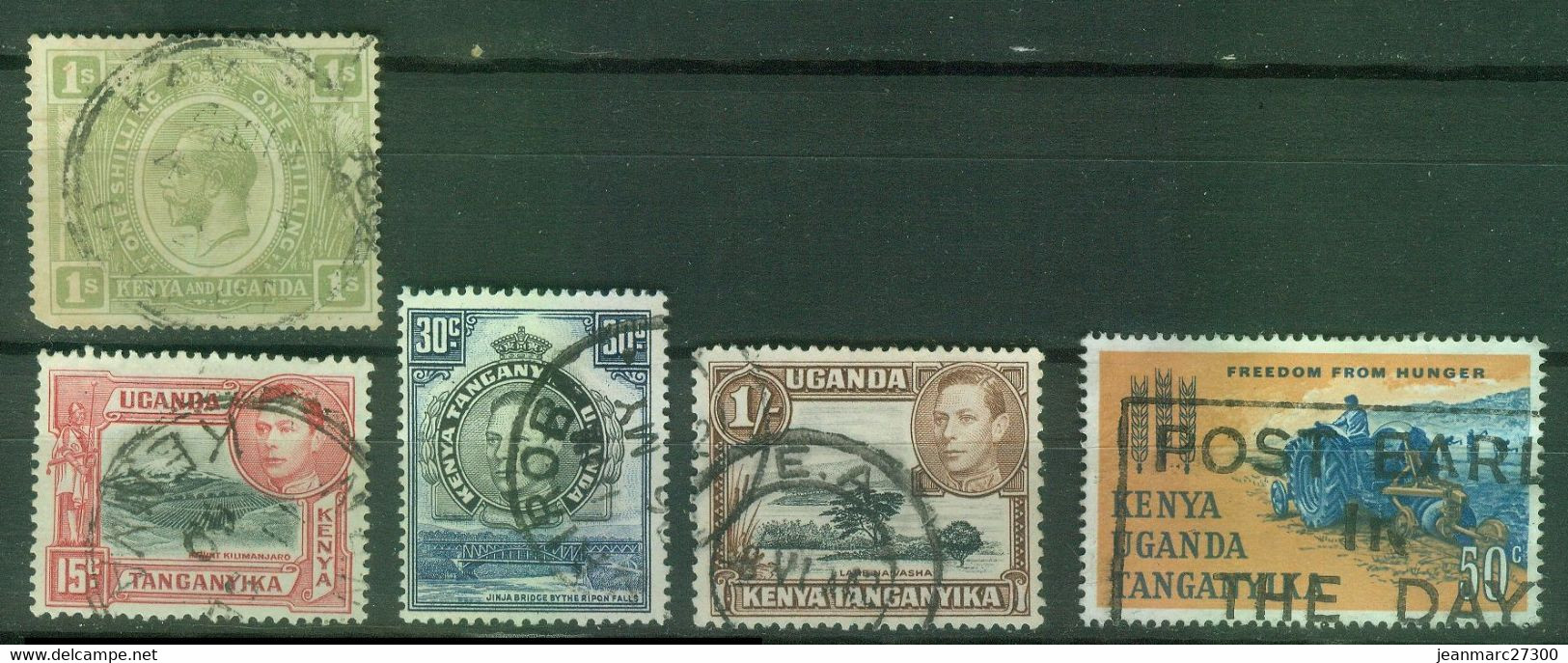 Kenya Ouganda-  Colonie Britannique (1922-1927) 1922 YT N°10 53 55 57 123 Oblitéré - Sonstige & Ohne Zuordnung