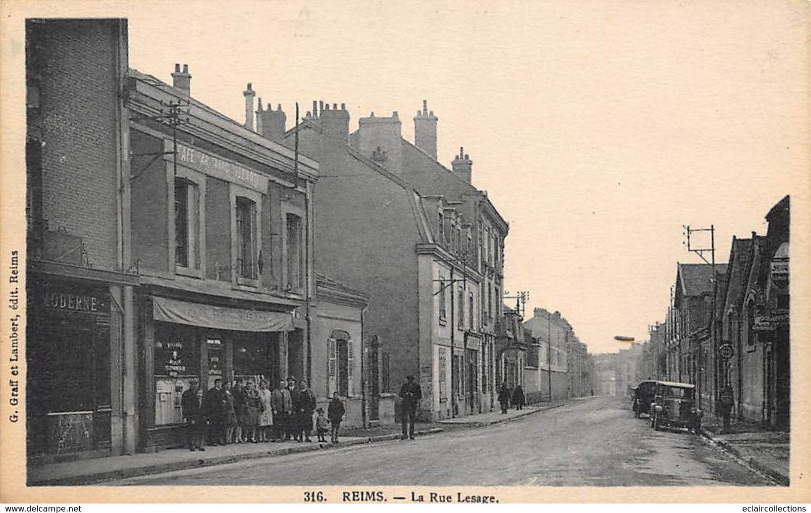 Reims              51          Rue Lesage.  Café-Bar            (voir Scan) - Reims