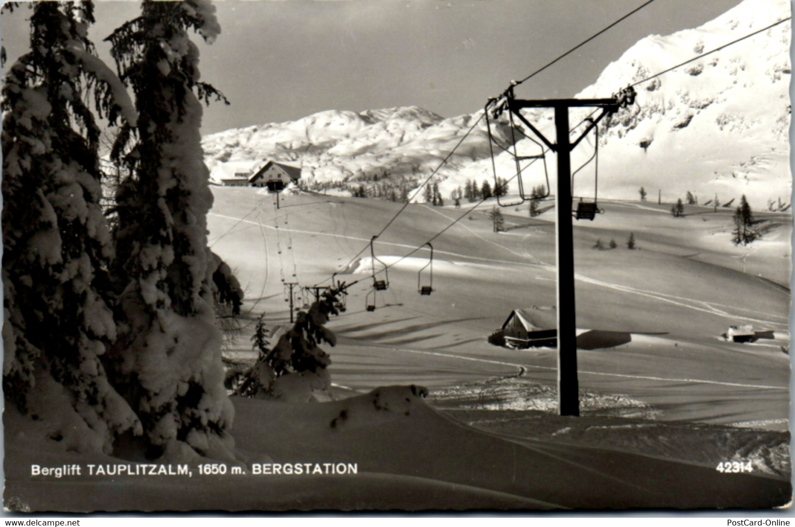 6554 - Steiermark - Tauplitzalm , Berglift , Bergstation , Sessellift - Gelaufen 1962 - Tauplitz