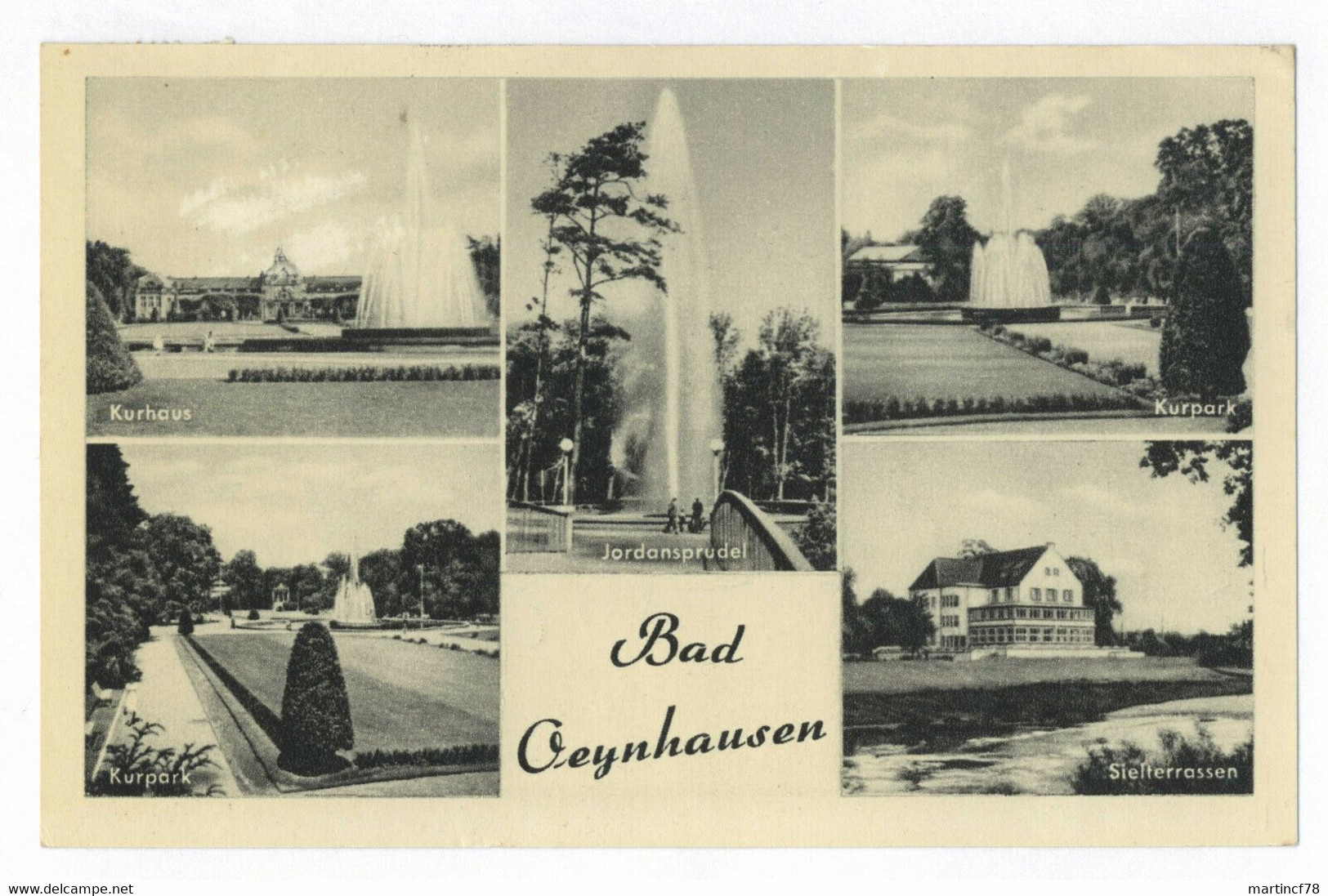 Bad Oeynhausen 1956 Kurhaus Kurpark Jordansprudel Sielterrassen - Bad Oeynhausen