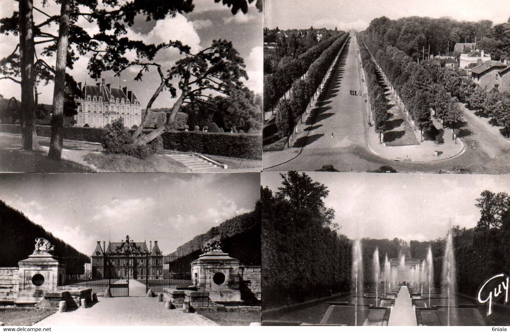 6553  Domaine De SCEAUX Le Château Allée D'Honneur, La Cour D'honneur, Les Cascades (scan Recto-verso) 92 Hauts De Seine - Sceaux