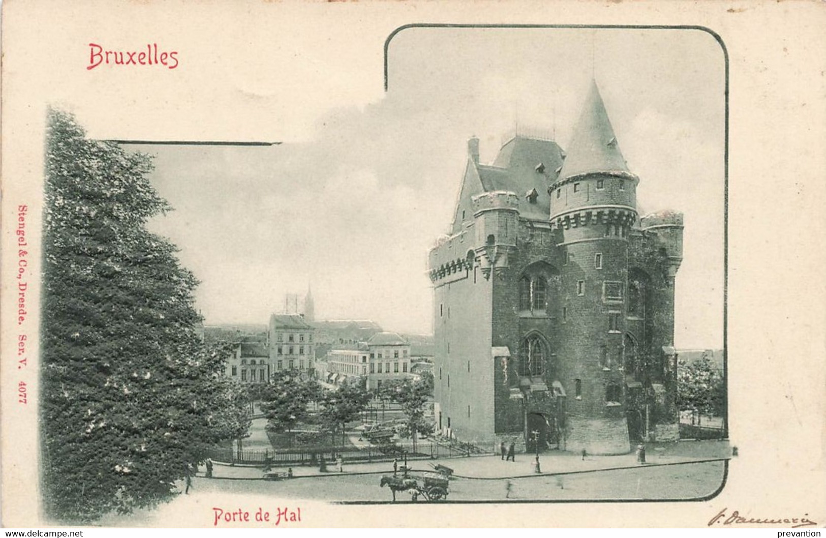 BRUXELLES - Porte De Hal (Carte Gauffréesur Arbre Et Tour) - Carte Circulé En 1903 - Non Classificati