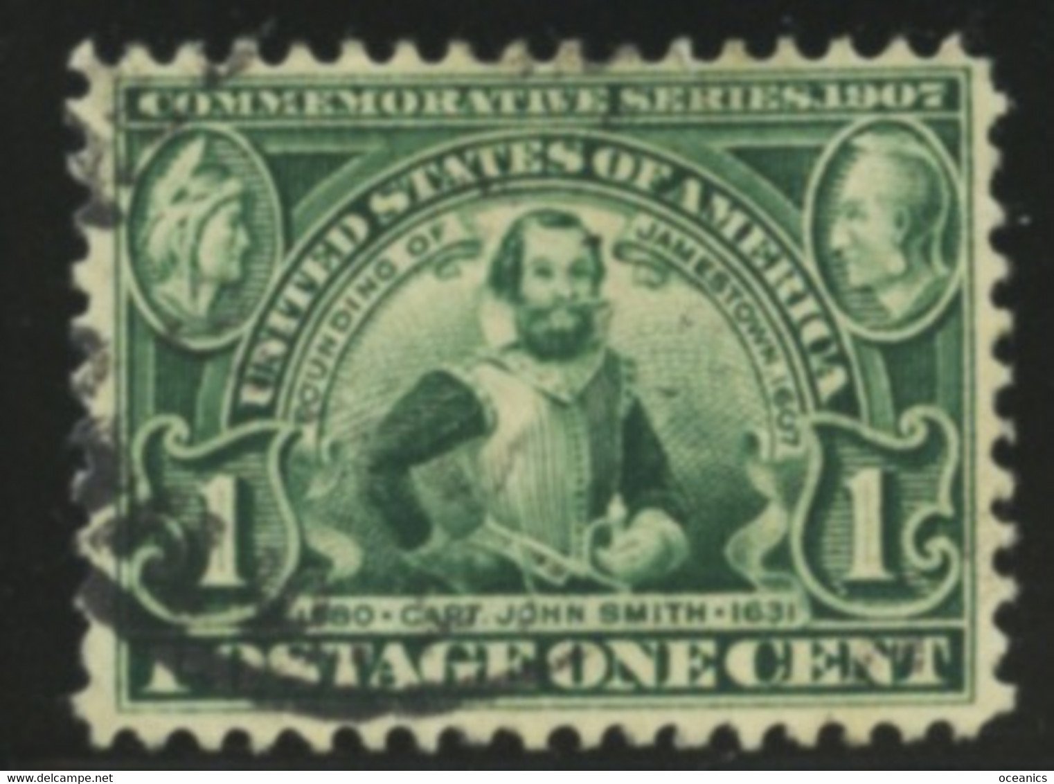 Etats-Unis / United States (Scott No. 328 - Captain John Smith) (o) CV $5,00 - Used Stamps