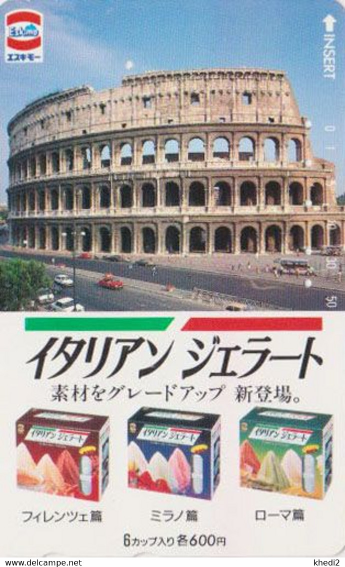 TC JAPON / 110-011 - Site ITALIE  Série ESKIMO - ROME COLISEE - ROMA COLOSSEO ITALY Rel JAPAN Phonecard - 269 - Ontwikkeling