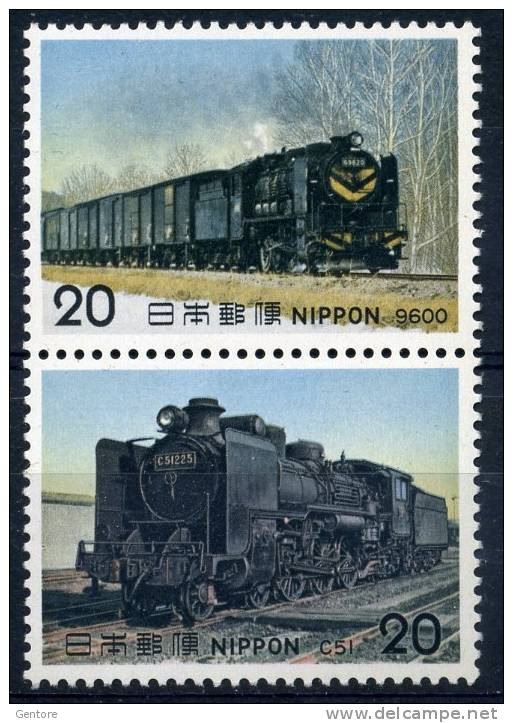 1975 JAPAN  Trains  Yvert Cat N° 1157/58  Absolutely Perfect MNH ** - Treinen