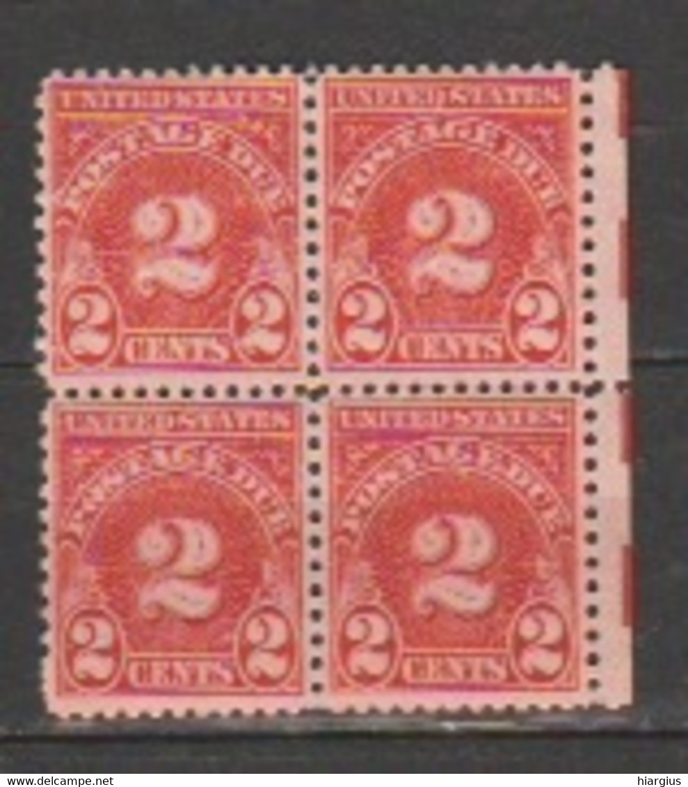 USA - Scott # J 71- MNH,Block Of 4 Stamps. - Taxe Sur Le Port