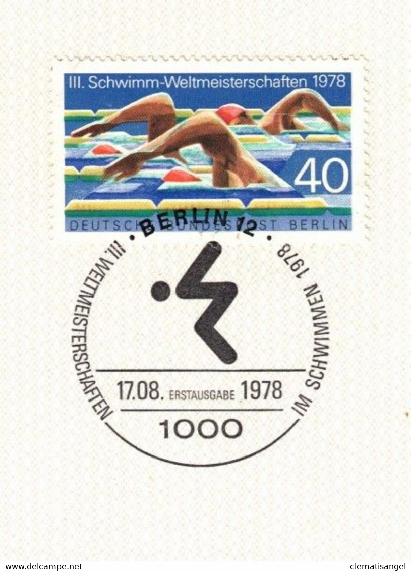 487X * BERLIN 571 * 1 FEINE WERTE SONDERSTEMPEL AUSSCHNITT SCHWIMM WELTMEISTERSCHAFT * MICHEL 1,00 **!! - Machines à Affranchir (EMA)