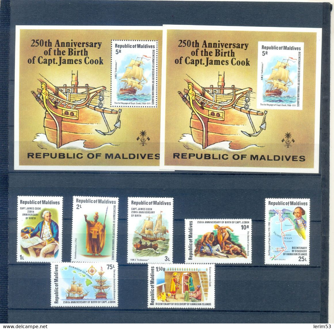 MALDIVES ANNIVERSARY OF BIRTDAY OF CAPT. JAMES COOK  MNH - Maldivas (1965-...)