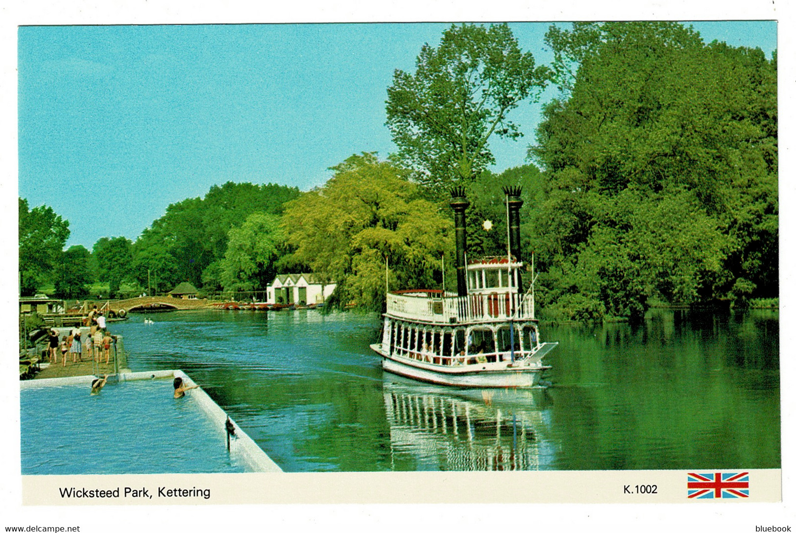 Ref 1471 - Postcard - River Boat At Wickstead Park Kettering - Northamptonshire - Northamptonshire