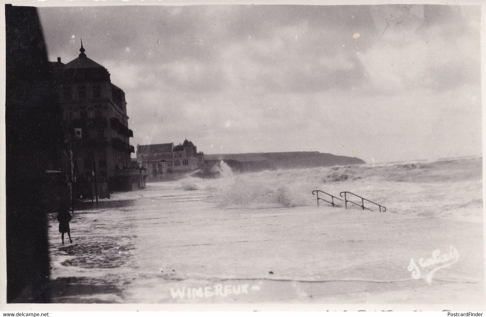Wimereux France Disaster Weather Real Photo Old Postcard - Andere & Zonder Classificatie