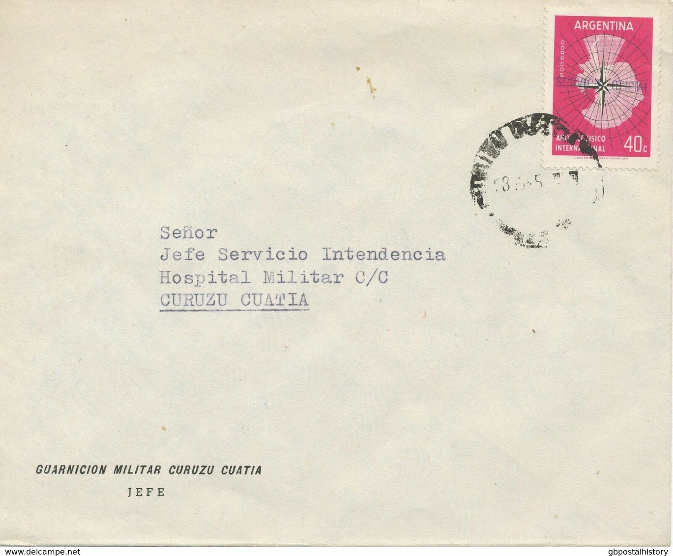 ARGENTINIEN 1958 Intern. Geophysikalisches Jahr 40C M Aufdruck SERVICIO OFFICIAL - Oficiales