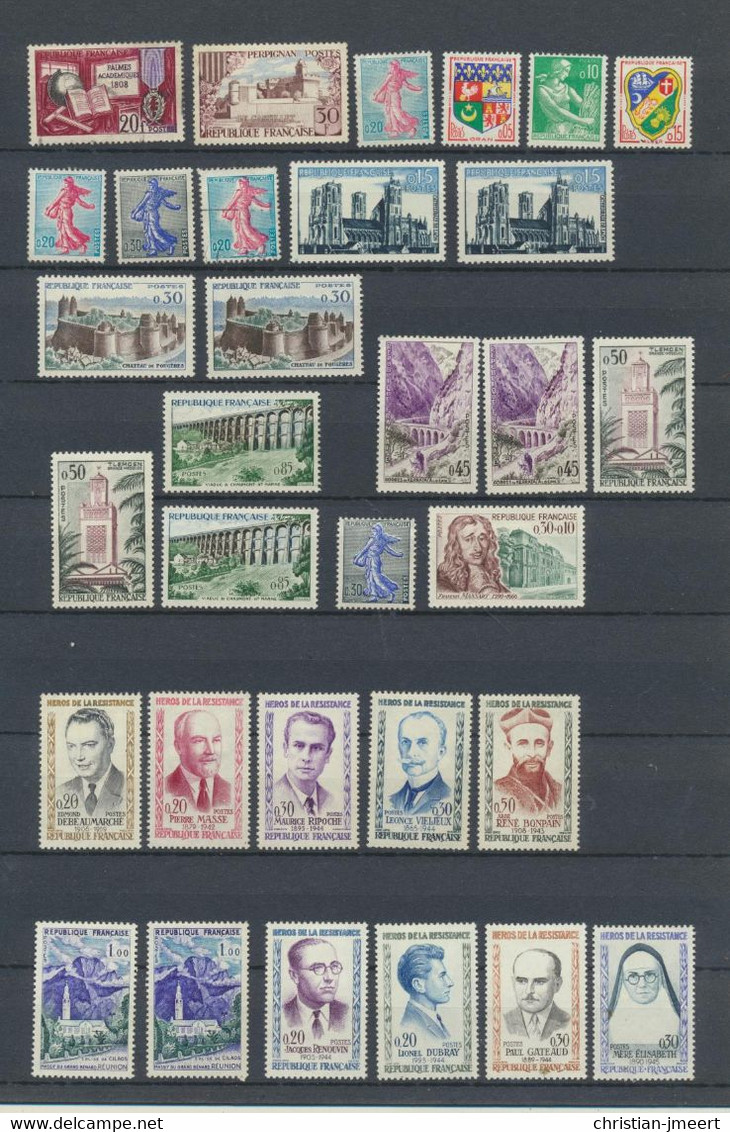 France Petit Lot De Restants  MH X  42 Timbres - Nuevos