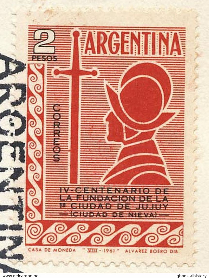 ARGENTINIEN 1961 400 Jahre Stadt Jujuy Auf Kab.-Maximumkarte, Seltene ABART - FDC