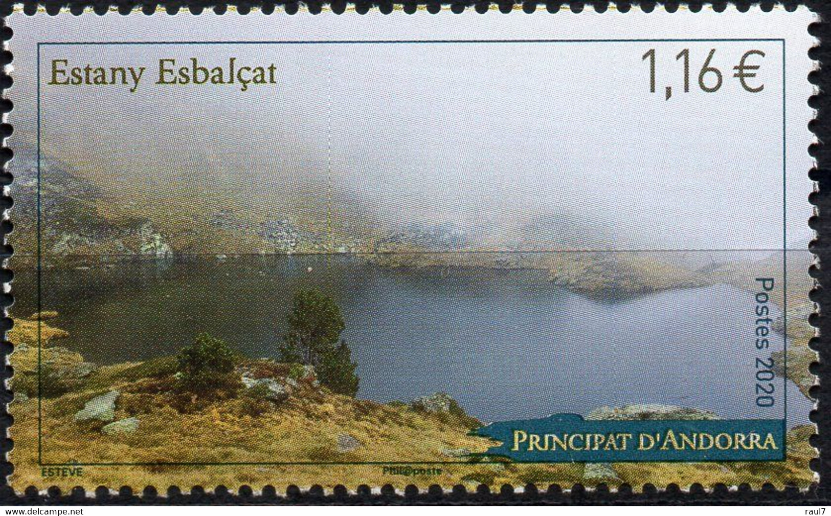 ANDORRE Fr. 2020 - Paysages, Lac, Montagne - 1 Val Neufs // Mnh - Unused Stamps