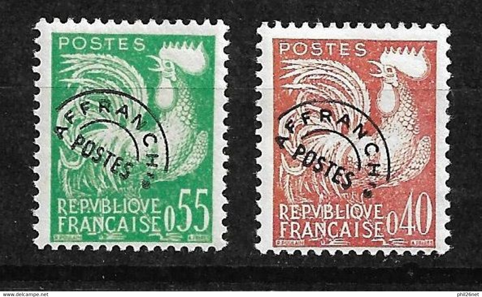 France Préoblitérés N° 121 Et 122       Neufs     *  * / *   B  / TB  MNH F/VF          Voir Scans       - 1953-1960