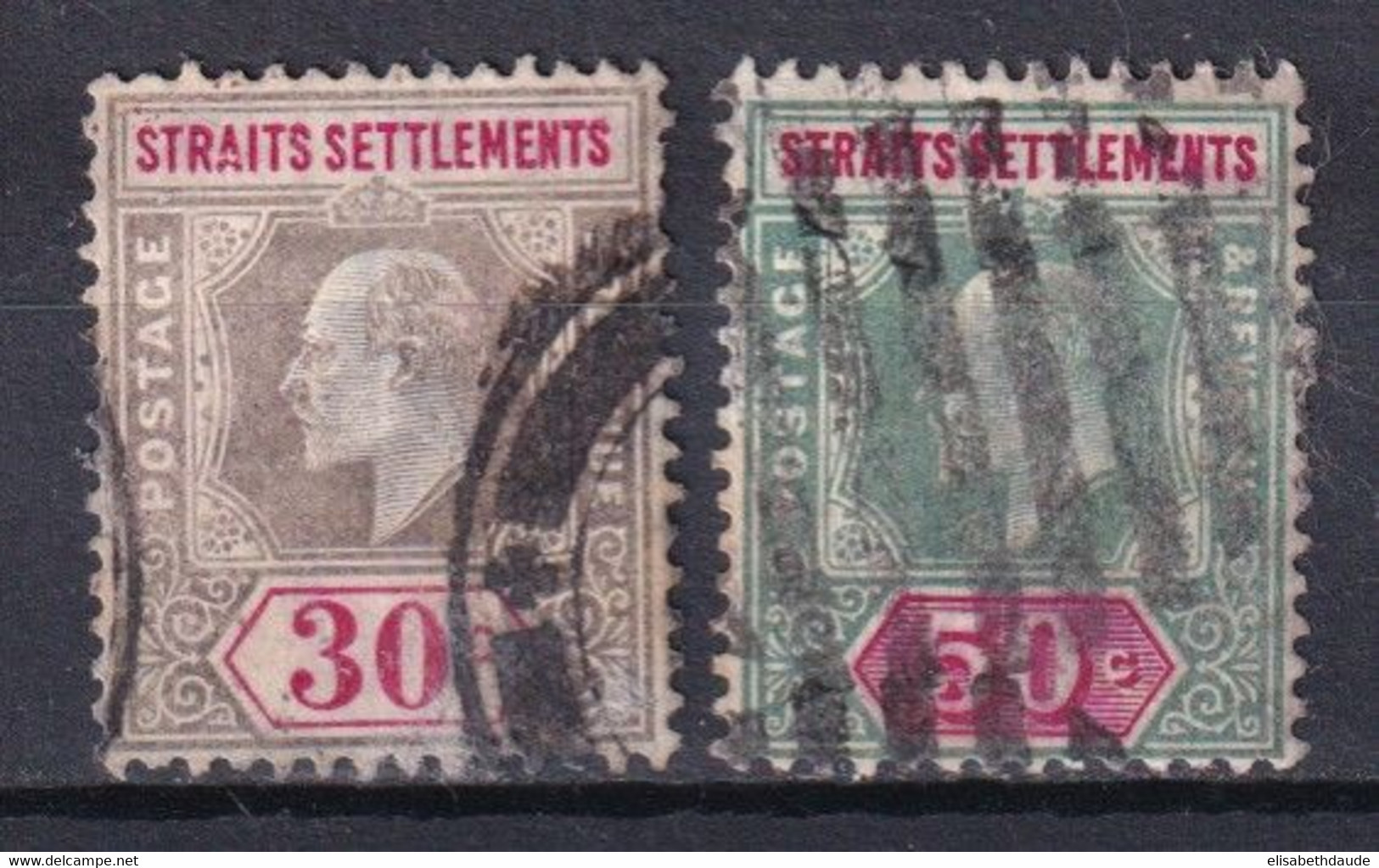 MALACCA - 1905 - YVERT N°103/104 OBLITERES - COTE = 26 EUR. - Straits Settlements