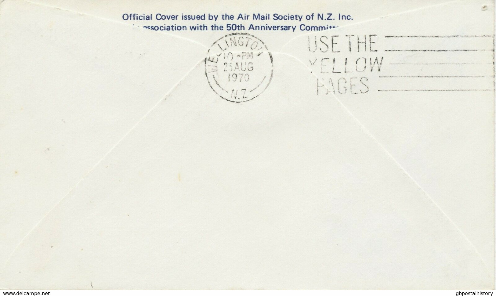 NEW ZEALAND 1970 Special Flight "FIRST CROSSING Of COOK STRAIT By AIR" - Posta Aerea