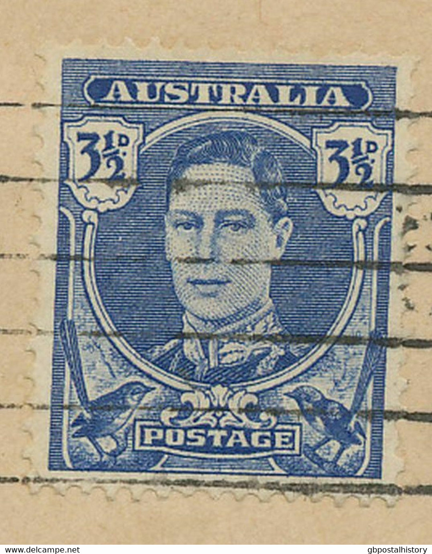 AUSTRALIA 1943 George VI 3 1/2P Censorshipcover "3 / PASSED / BY / CENSOR / 315" - Lettres & Documents