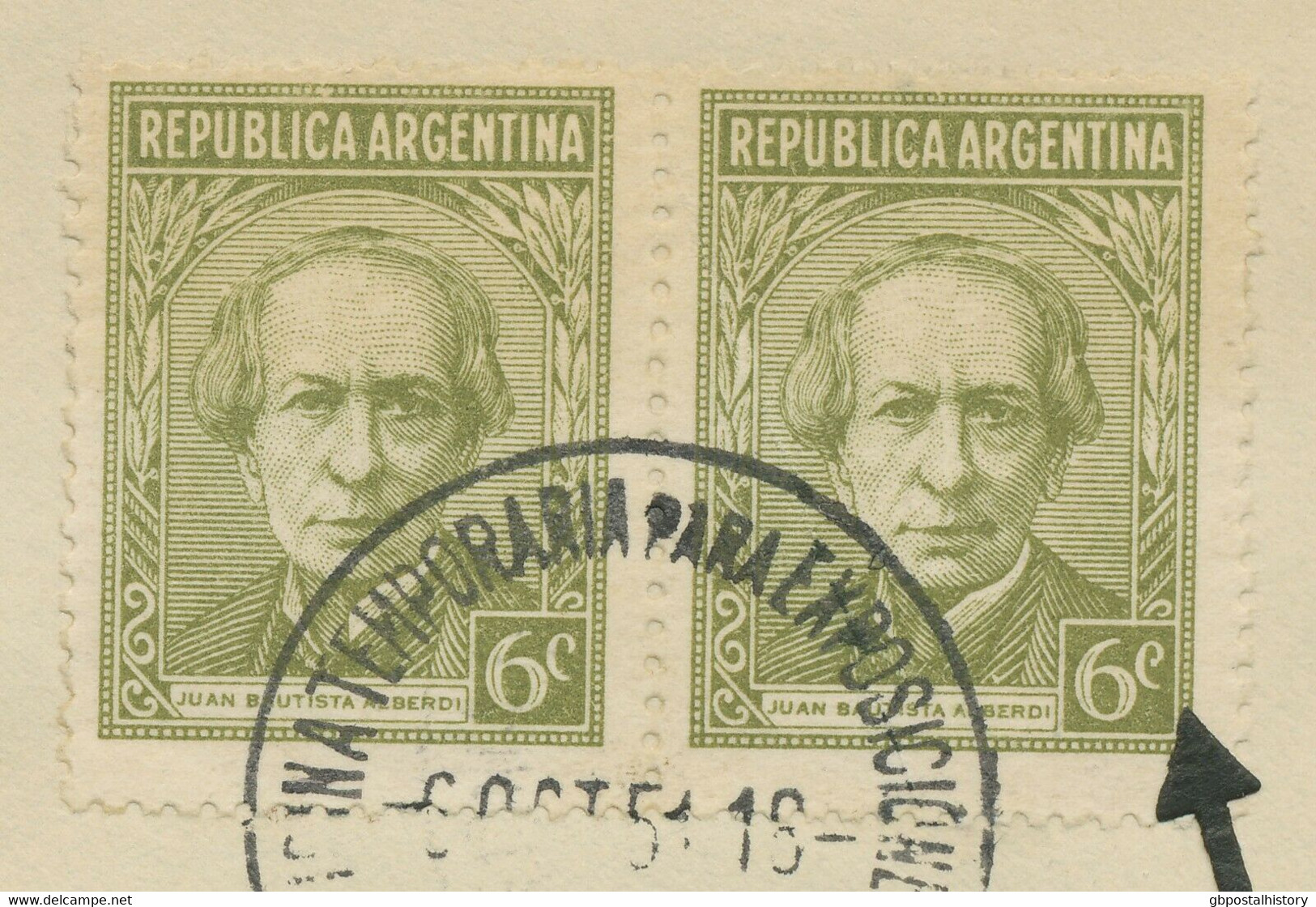 ARGENTINIEN 1951 Pra.-Schmuckbf. M. 2 X 4 C. U. 2 X 6 C.Alberdi M. SST ABART - Brieven En Documenten