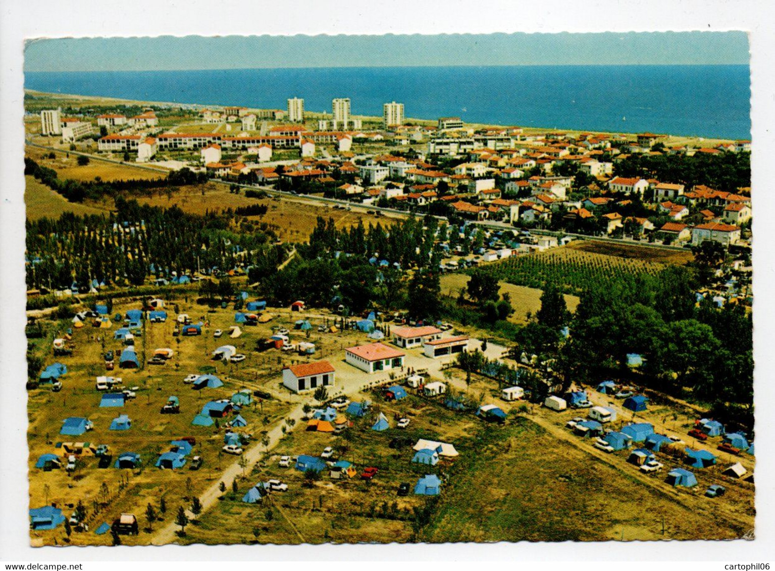 - CPSM ARGELES-SUR-MER (66) - Vue Générale 1968 - Les Campings - Editions AUDUMARES 3069 - - Argeles Sur Mer