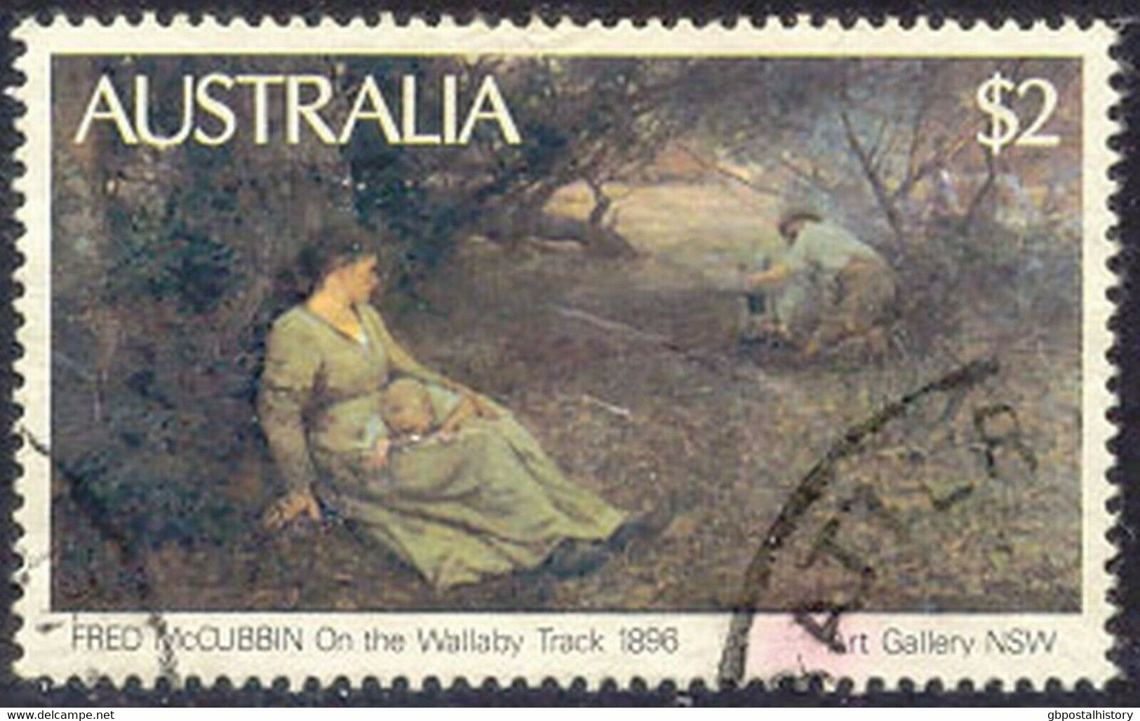 AUSTRALIA 1981 Painting $ 2 Superb Used COLOR VARIETY - Abarten Und Kuriositäten