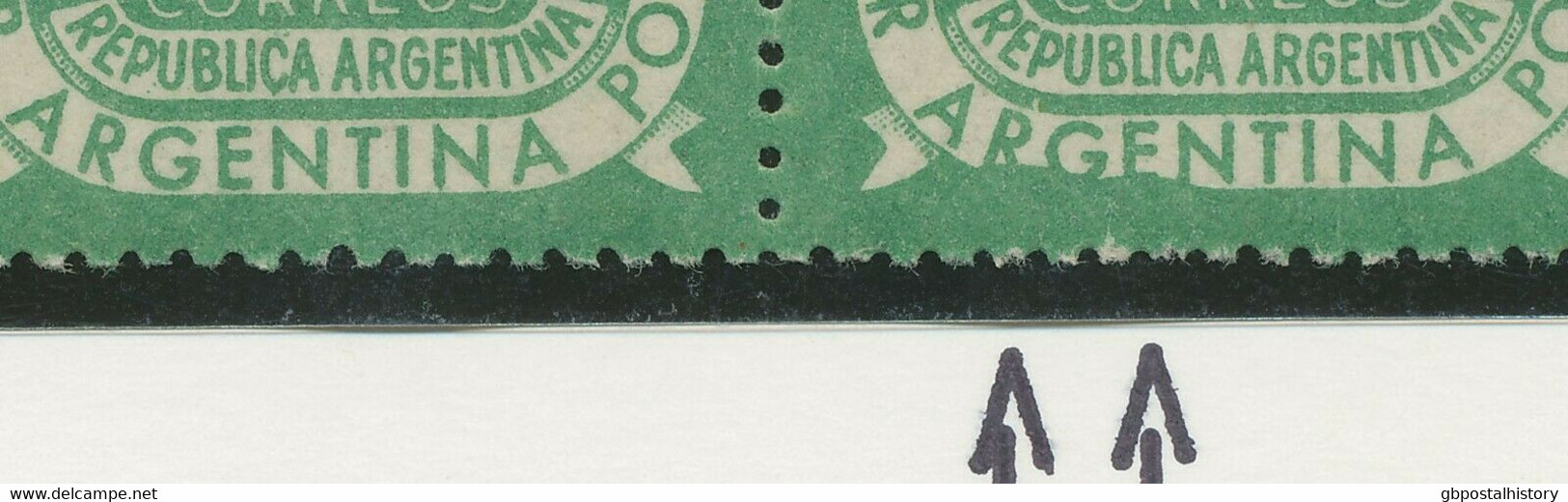 ARGENTINIEN 1947 Jugendkreuzzug Für Den Weltfrieden 5C Kab.-Viererblock O ABART - Used Stamps