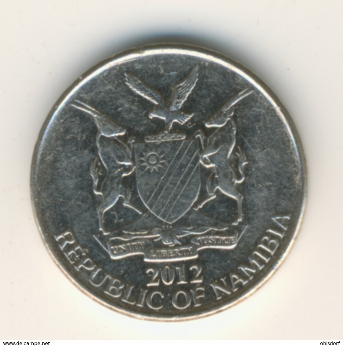 NAMIBIA 2012: 5 Cents, KM 1 - Namibië