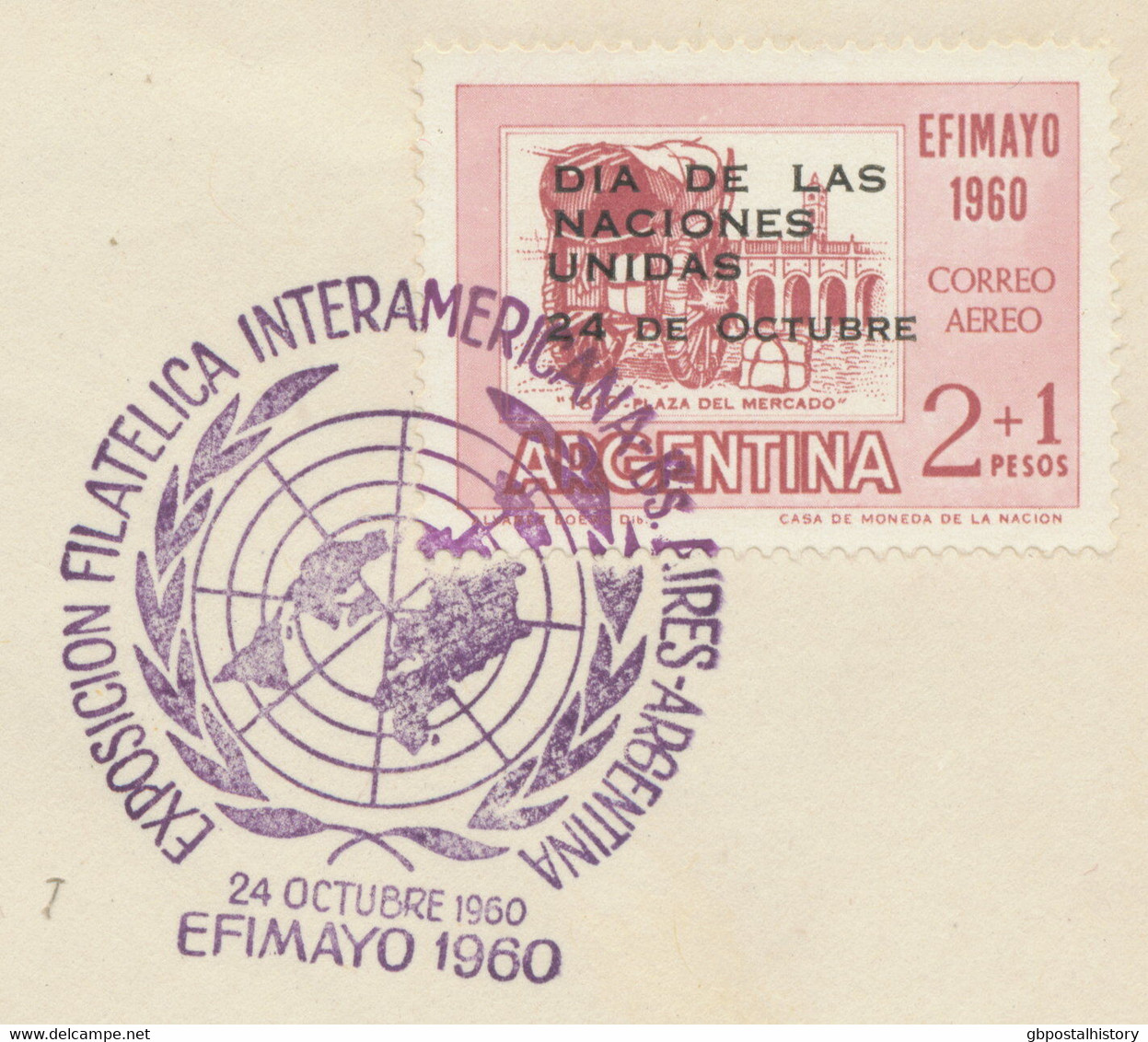 ARGENTINIEN 1960 Tag Der Vereinten Nationen DIA DE LAS / NACIONES / UNIDAS - FDC