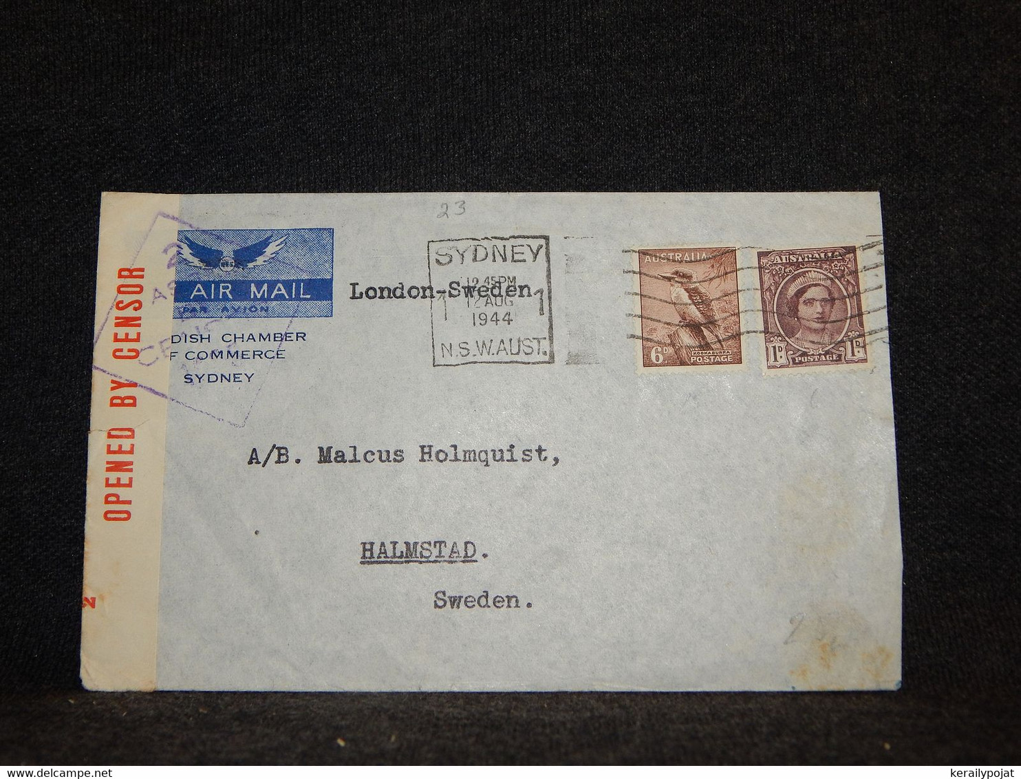 Australia 1944 Sydney Censored Cover To Sweden__(23) - Briefe U. Dokumente