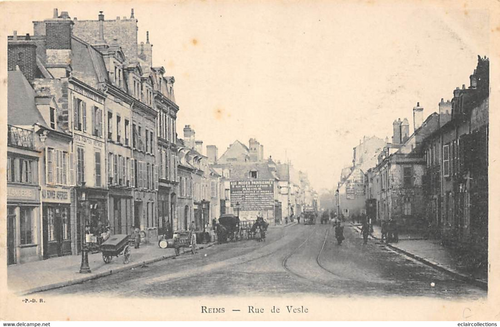 Reims           51       Rue De Vesle.  Commerces          (voir Scan) - Reims