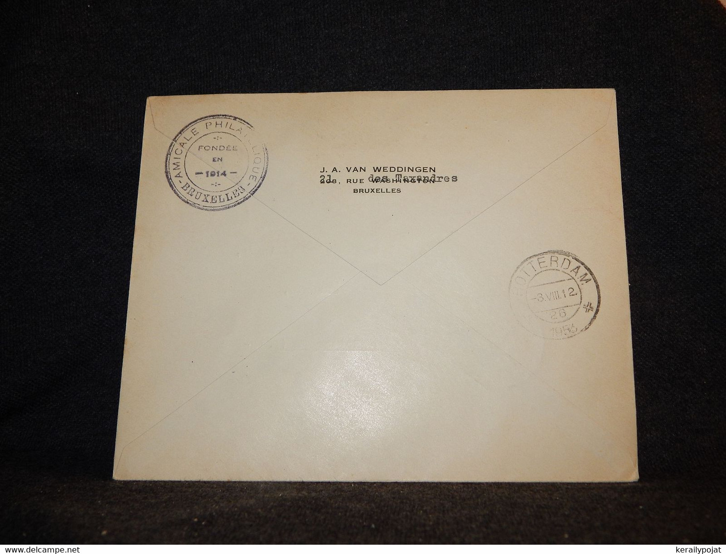 Belgium 1953 Bruxelles-Rotterdam Helipost Cover__(407) - Cartas & Documentos