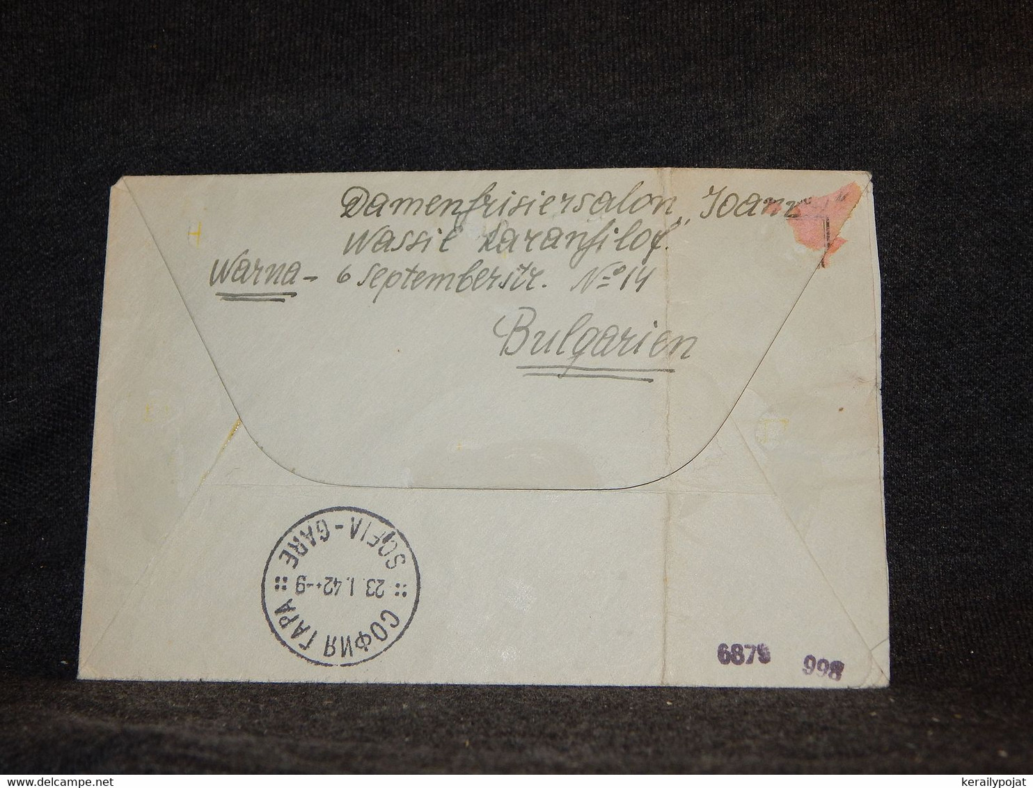 Bulgaria 1942 Varna Registered Cover To Czechoslovakia__(3062) - Cartas & Documentos